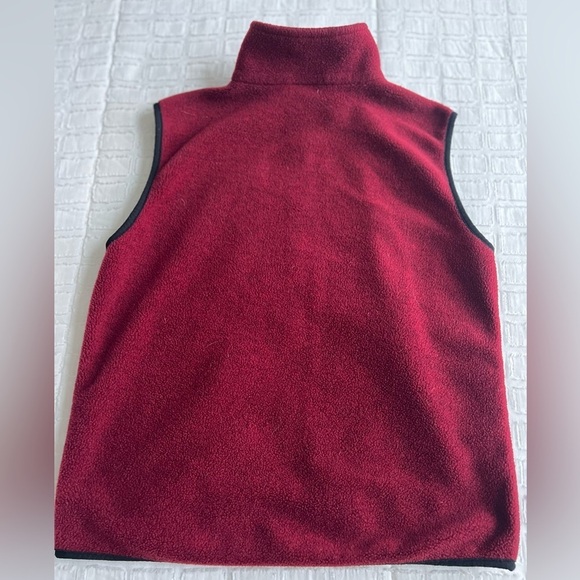 Helly Hansen Fleece Zipper Front Closure Vest Burgundy Medium - Picture 2 of 7